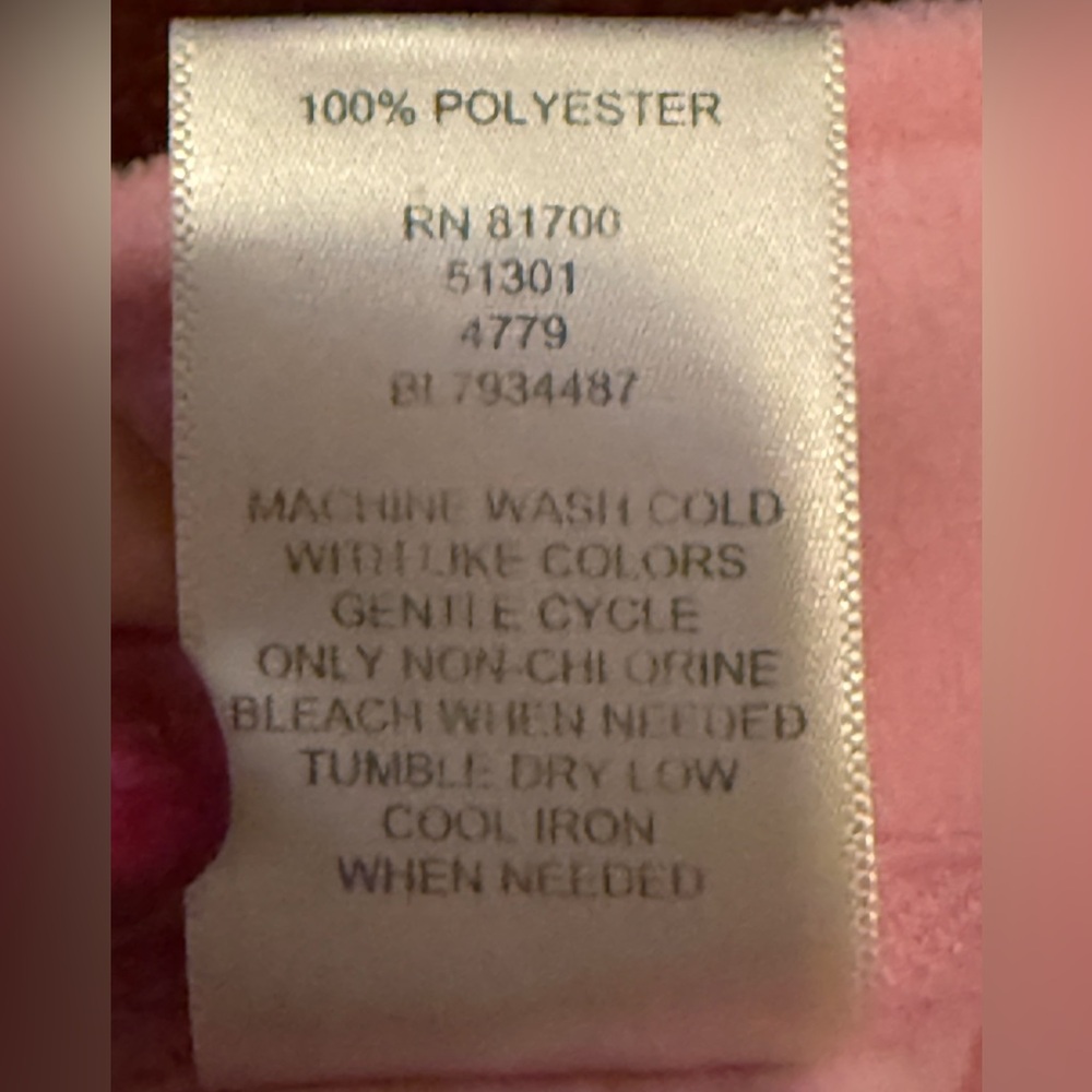 Blair Pink Sleeveless Zip-Front Fleece Vest size 3XL EUC - Picture 6 of 6